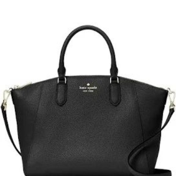 Kate Spade Black Leather Parker Handbag NWT - Picture 6 of 10